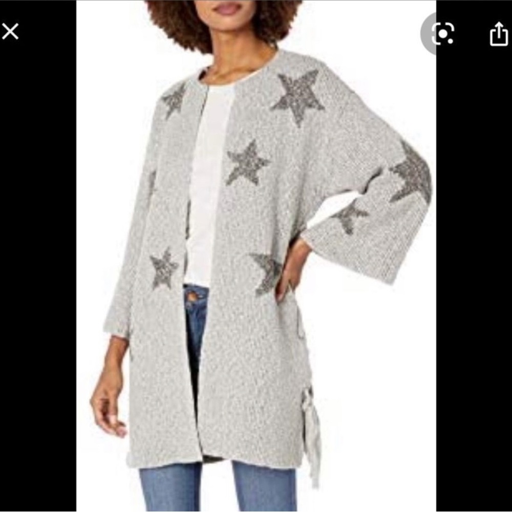 Cupcakes and Cashmere Star Jacquard Cardigan NEW